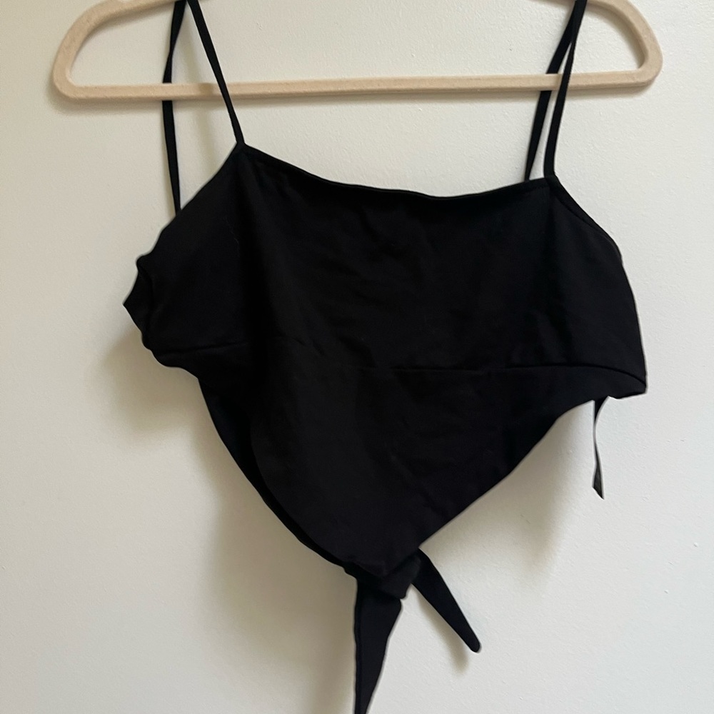 Black ASOS Tieback Crop Top